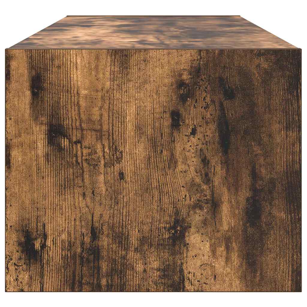 vidaXL Meuble TV chêne fumé 100x31x25,5 cm bois d'ingénierie