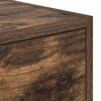 vidaXL Meuble TV chêne fumé 100x31x25,5 cm bois d'ingénierie