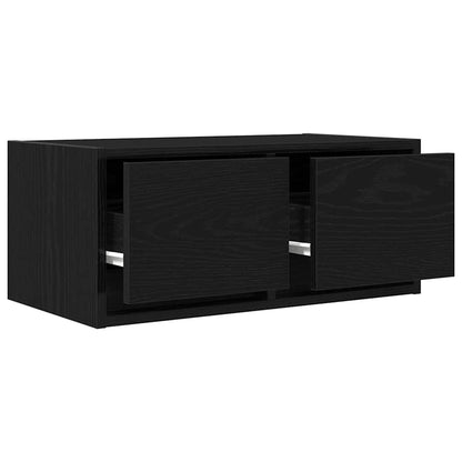 TV-Schrank Schwarz Eichen-Optik 60x31x25,5 cm Holzwerkstoff