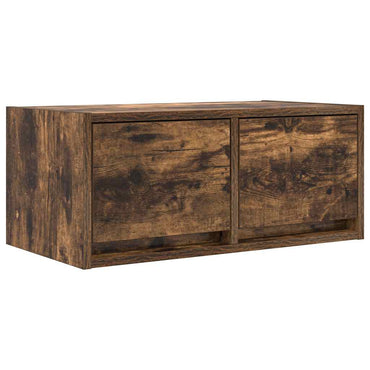vidaXL Meuble TV chêne fumé 60x31x25,5 cm en bois d'ingénierie