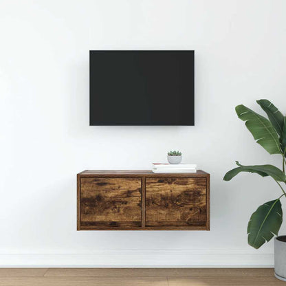 vidaXL Meuble TV chêne fumé 60x31x25,5 cm en bois d'ingénierie