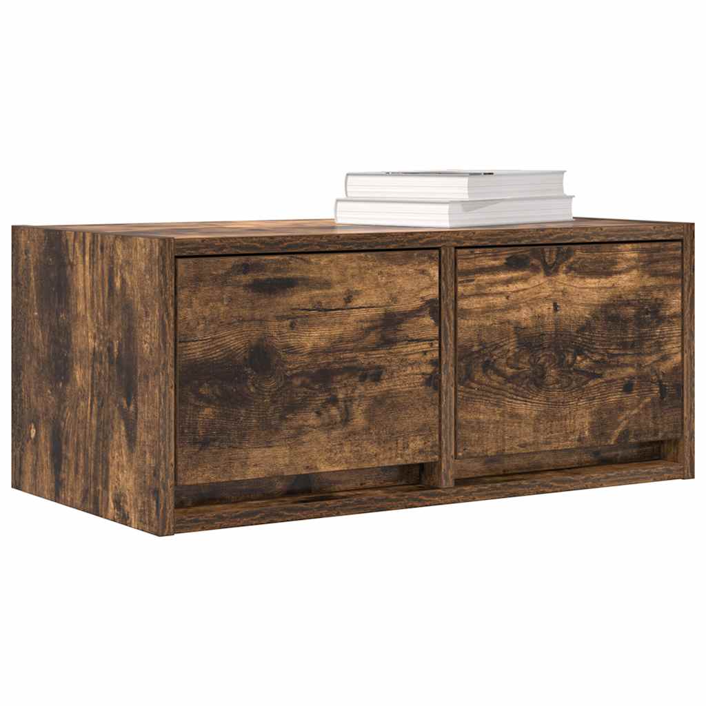 vidaXL Meuble TV chêne fumé 60x31x25,5 cm en bois d'ingénierie
