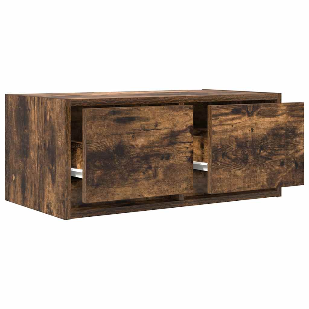 vidaXL Meuble TV chêne fumé 60x31x25,5 cm en bois d'ingénierie