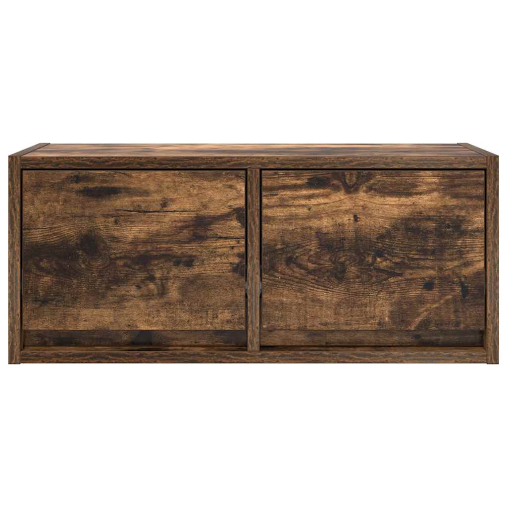 vidaXL Meuble TV chêne fumé 60x31x25,5 cm en bois d'ingénierie