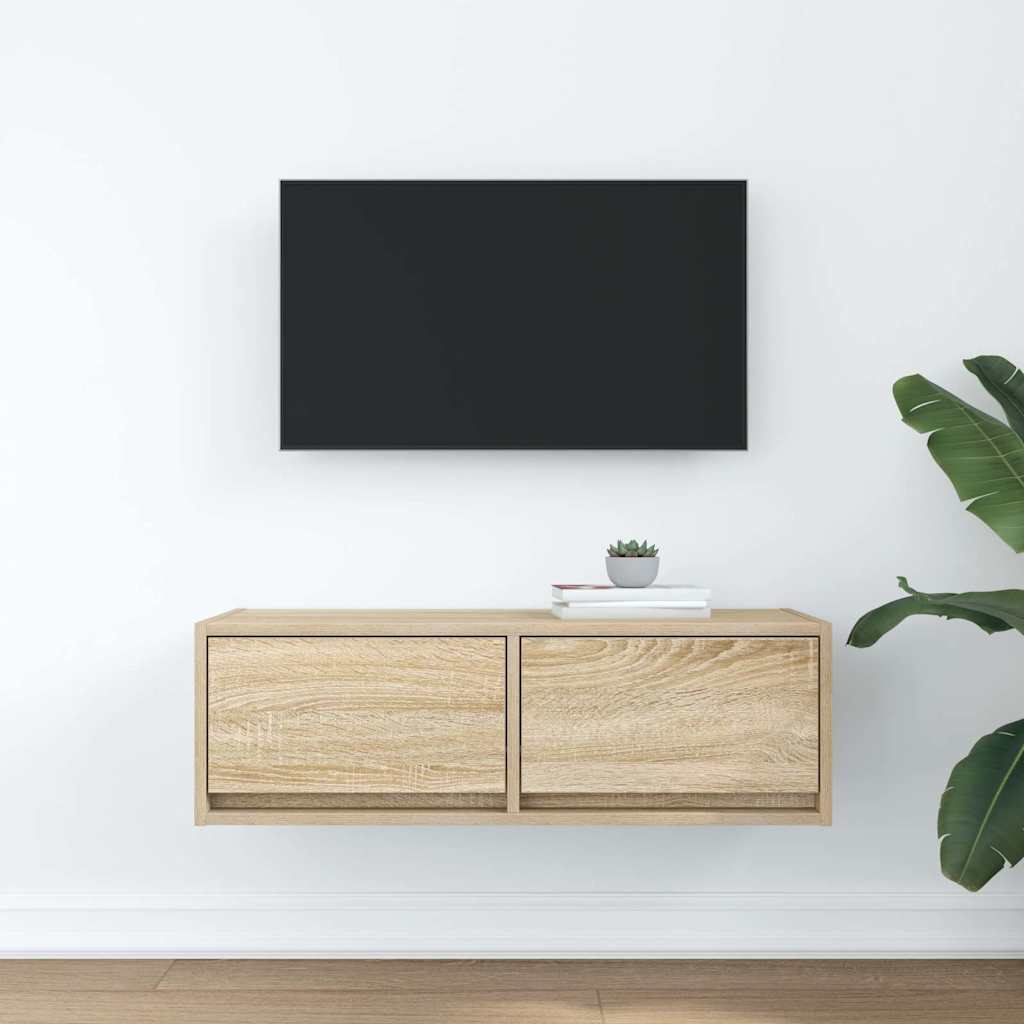 vidaXL TV-Schrank Sonoma-Eiche 80x31x25,5 cm Holzwerkstoff