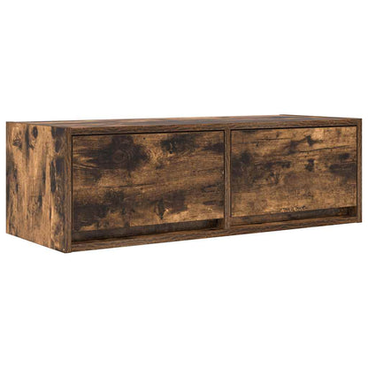 Meuble TV vidaXL chêne fumé 80x31x25,5 cm en bois d'ingénierie