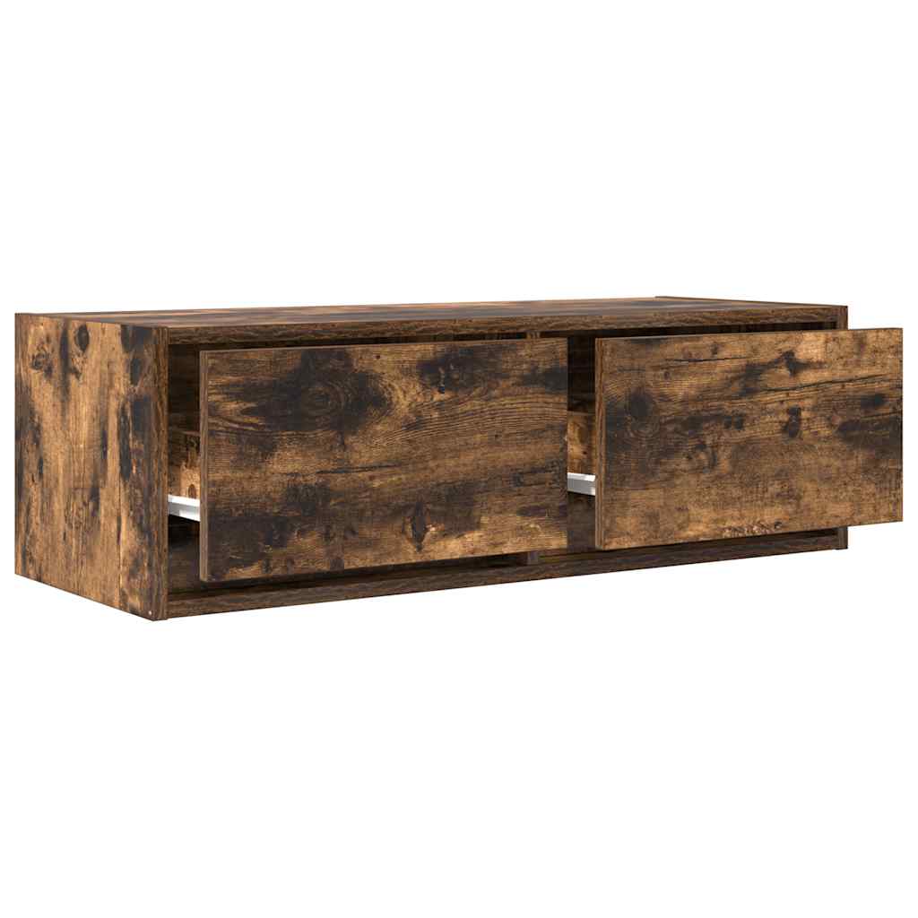 Meuble TV vidaXL chêne fumé 80x31x25,5 cm en bois d'ingénierie