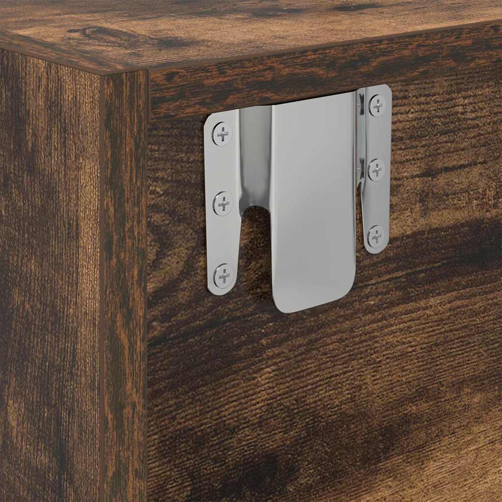 Meuble TV vidaXL chêne fumé 80x31x25,5 cm en bois d'ingénierie