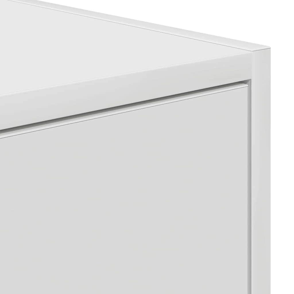 vidaXL Meuble TV avec tiroirs Blanc 100 x 31 x 25,5 cm Bois d'ingénierie
