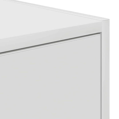 vidaXL Meuble TV avec tiroirs Blanc 100 x 31 x 25,5 cm Bois d'ingénierie