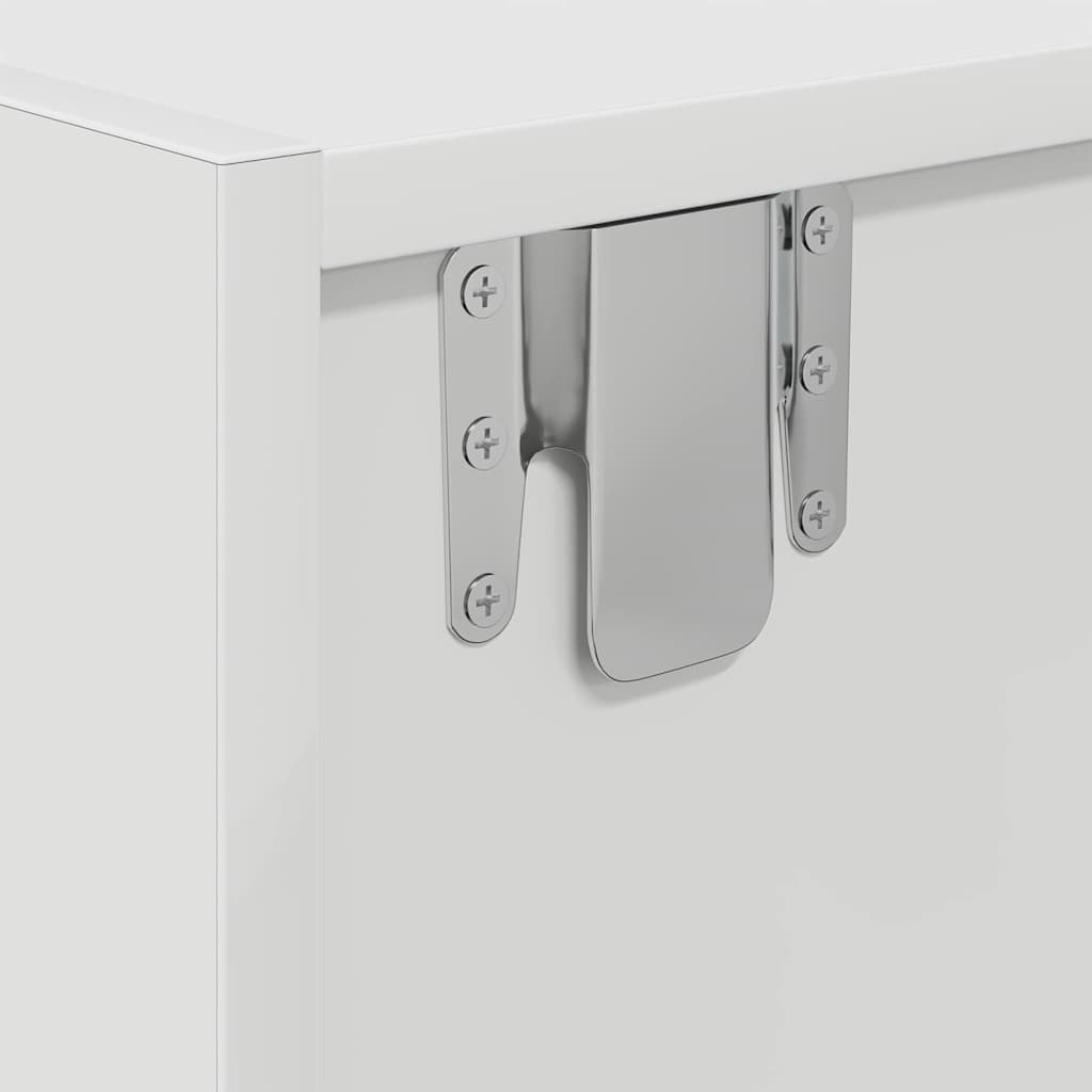 vidaXL Meuble TV avec tiroirs Blanc 100 x 31 x 25,5 cm Bois d'ingénierie