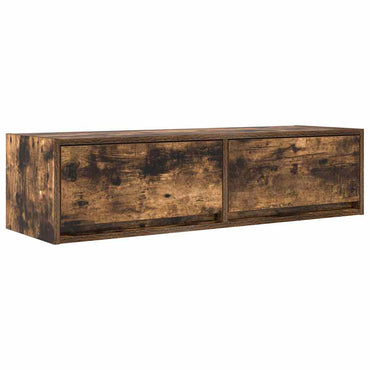 vidaXL Meuble TV chêne fumé 100 x 31 x 25,5 cm Aggloméré