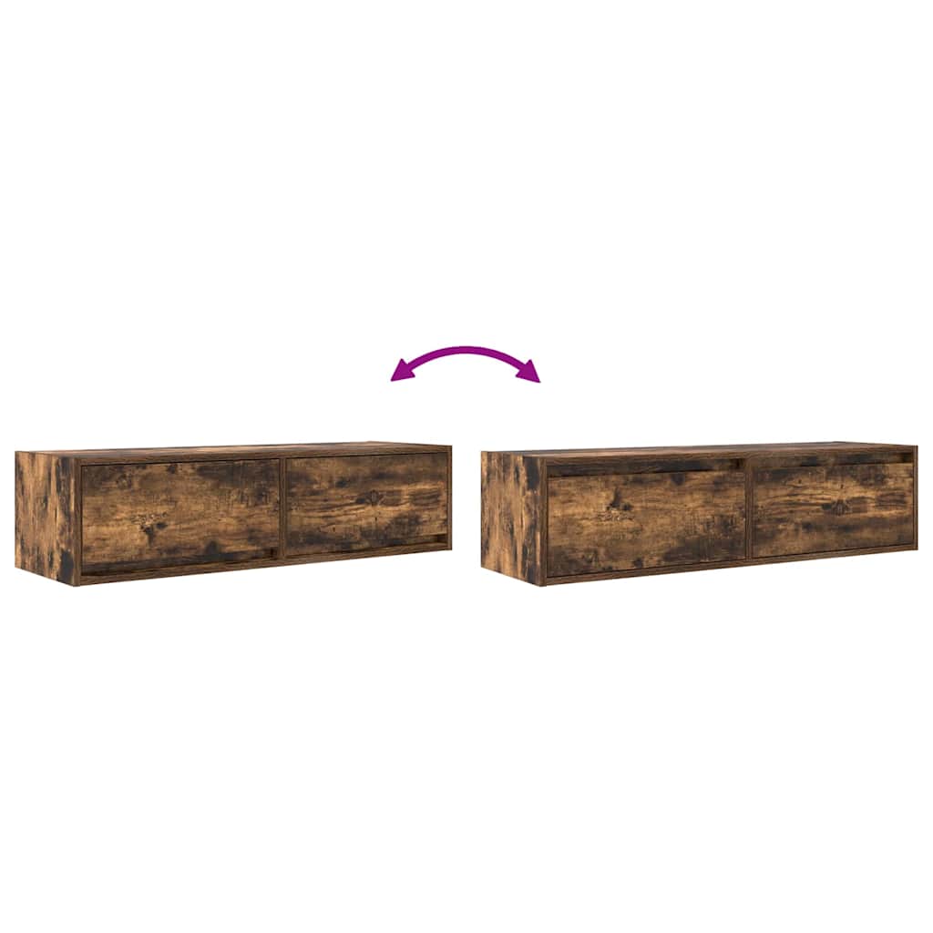 vidaXL TV-Schränk Räuchereiche 100 x 31 x 25,5 cm Holzwerkstoff