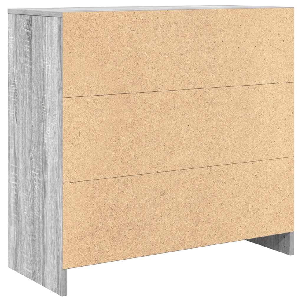 Sideboard mit Schublade Grau Sonoma 80x34x76 cm Holzwerkstoff