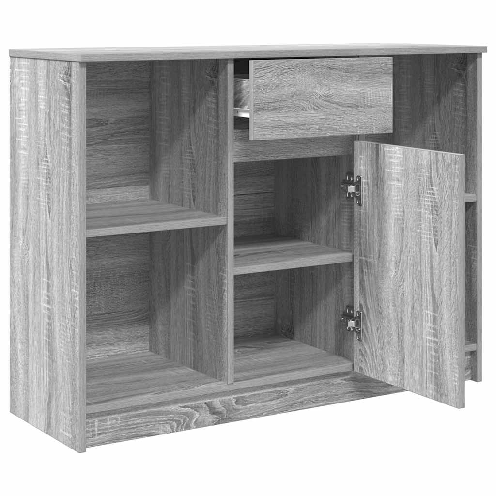 Sideboard mit Schublade Grau Sonoma 101x35x76 cm Holzwerkstoff