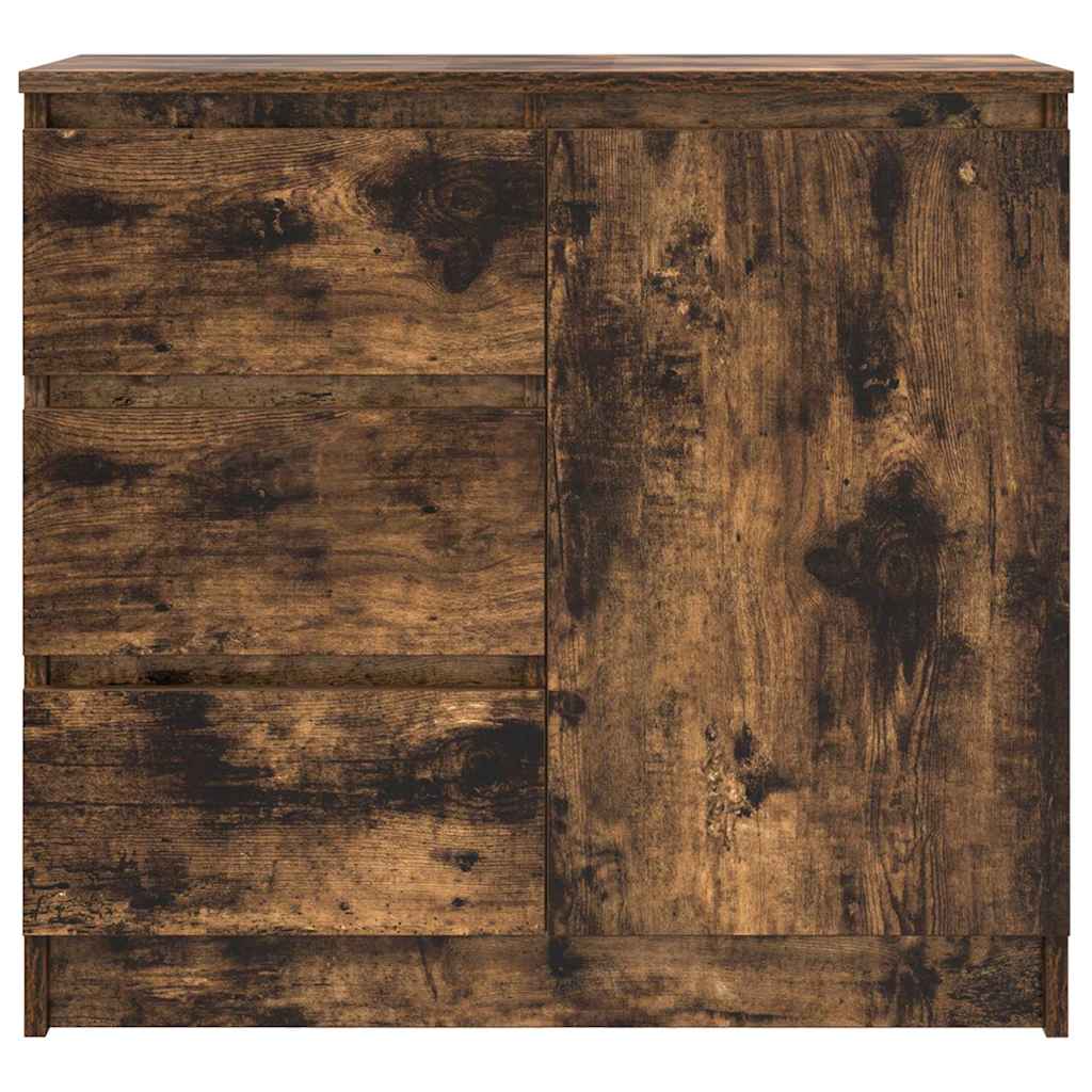 Sideboard mit Schublade Räuchereiche 71x35x65 cm Holzwerkstoff