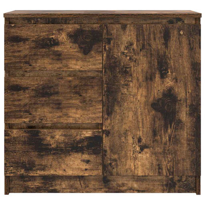 Sideboard mit Schublade Räuchereiche 71x35x65 cm Holzwerkstoff