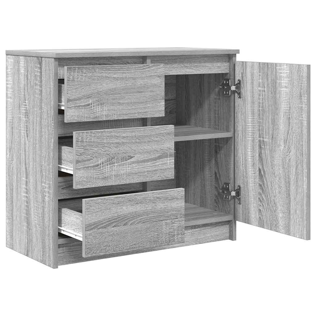 Sideboard mit Schublade Grau Sonoma 71x35x65 cm Holzwerkstoff