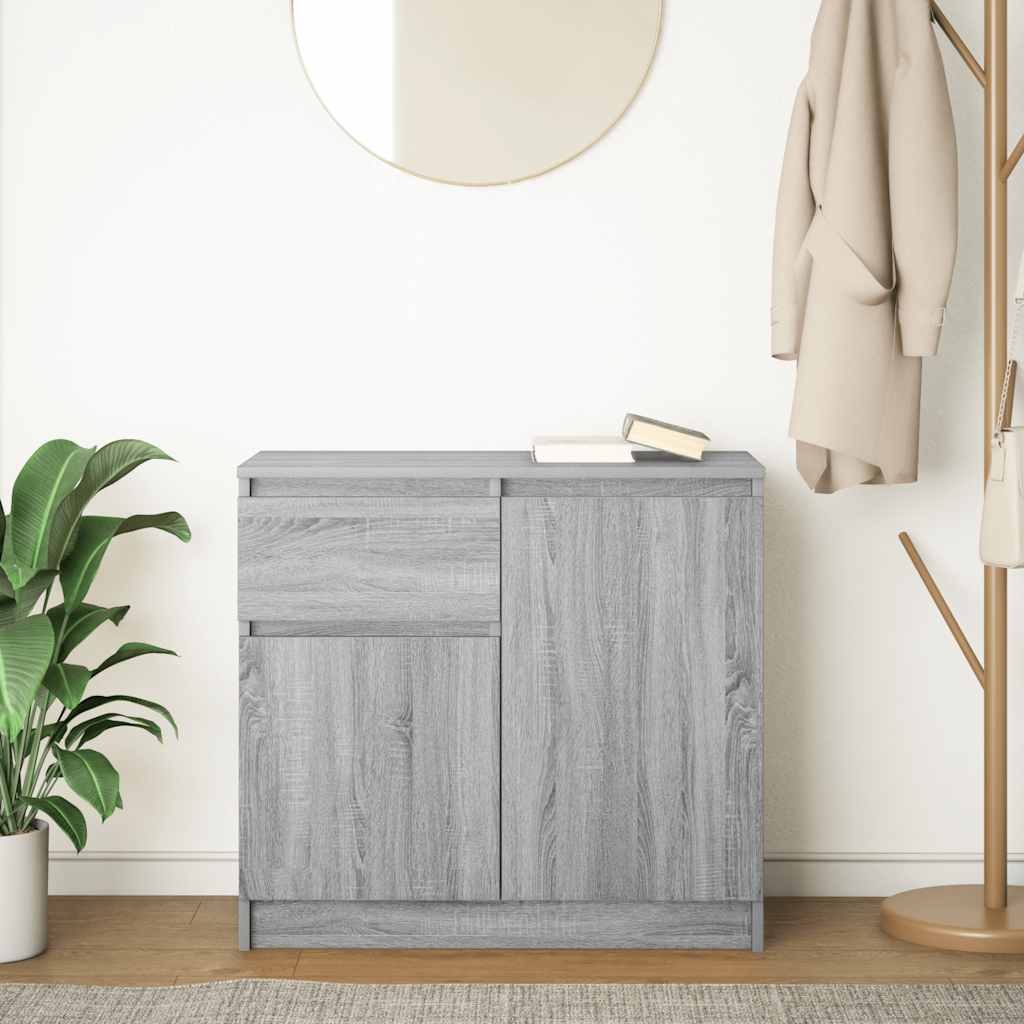 Sideboard mit Schublade Grau Sonoma 71x35x65 cm Holzwerkstoff