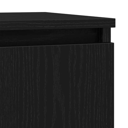 Sideboard Schwarz Eichen-Optik 57x34x76 cm Holzwerkstoff