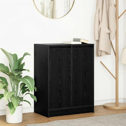 Sideboard Schwarz Eichen-Optik 57x34x76 cm Holzwerkstoff