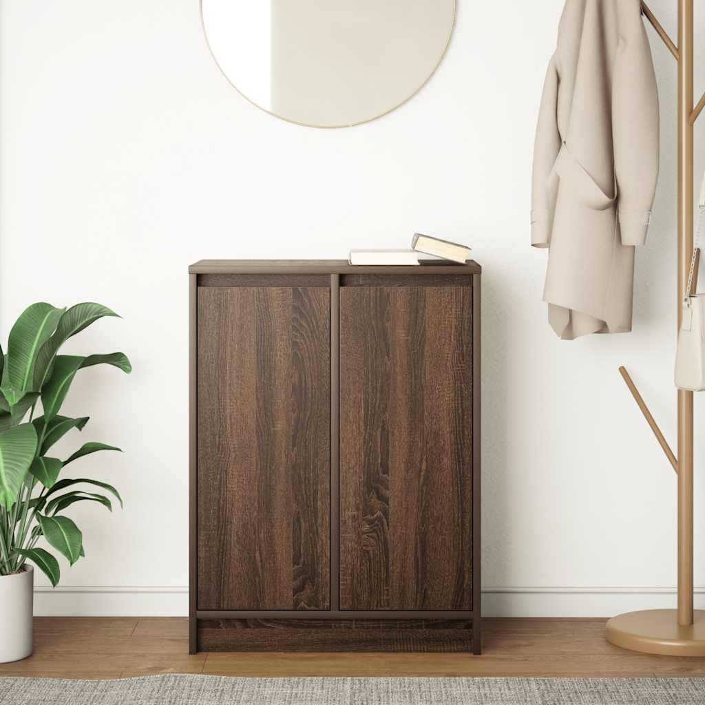 vidaXL Sideboard Braun Eichen-Optik 57x34x76 cm Holzwerkstoff