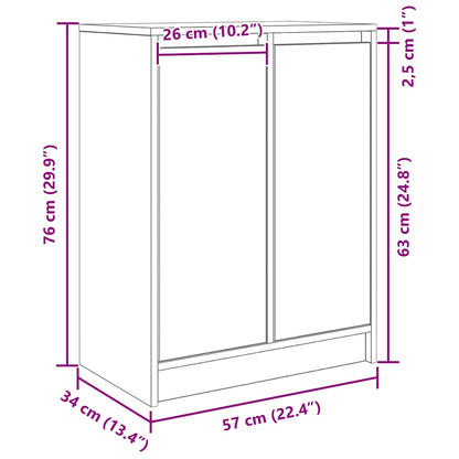 vidaXL Sideboard Altholz-Optik 57x34x76 cm Holzwerkstoff