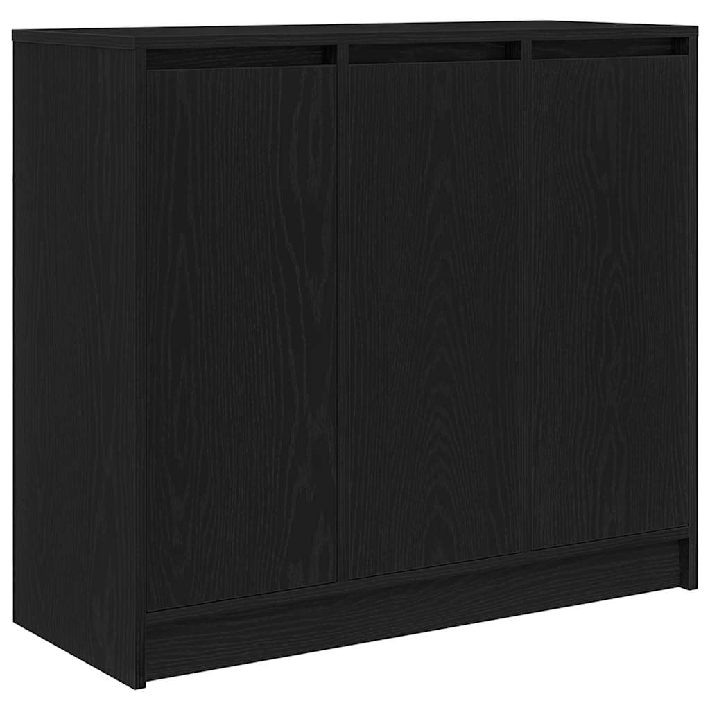 Sideboard Schwarz Eichen-Optik 85x34x76 cm Holzwerkstoff