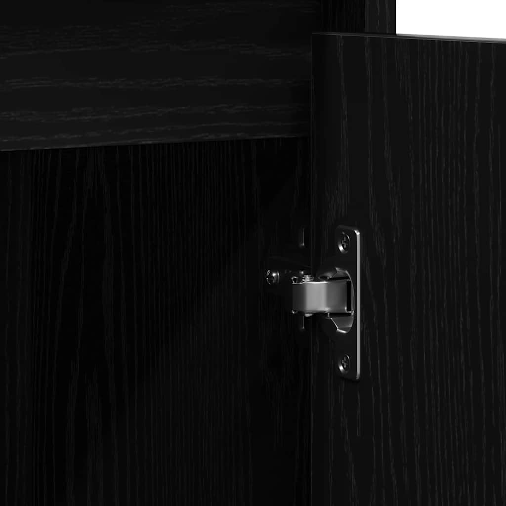 Sideboard Schwarz Eichen-Optik 85x34x76 cm Holzwerkstoff