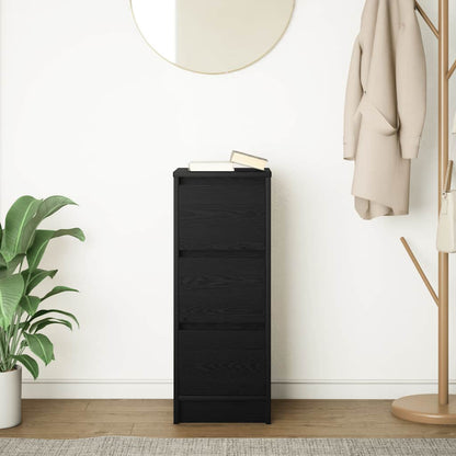 Sideboard Schwarz Eichen-Optik 29,5x34x76 cm Holzwerkstoff