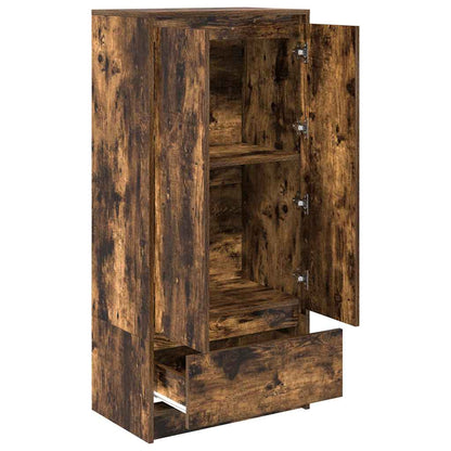 Schrank mit Schublade Räuchereiche 55,5x34x119,5 cm