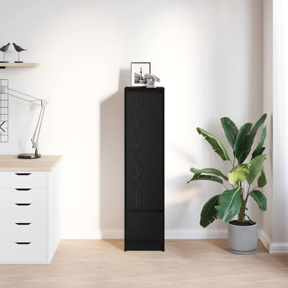 Highboard Schwarz Eichen-Optik 29,5x34x119,5 cm Holzwerkstoff