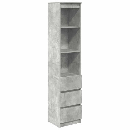 vidaXL Highboard Betongrau 37,5x35x180 cm Holzwerkstoff