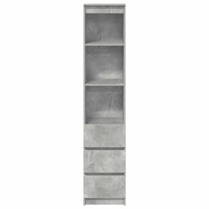 vidaXL Highboard Betongrau 37,5x35x180 cm Holzwerkstoff