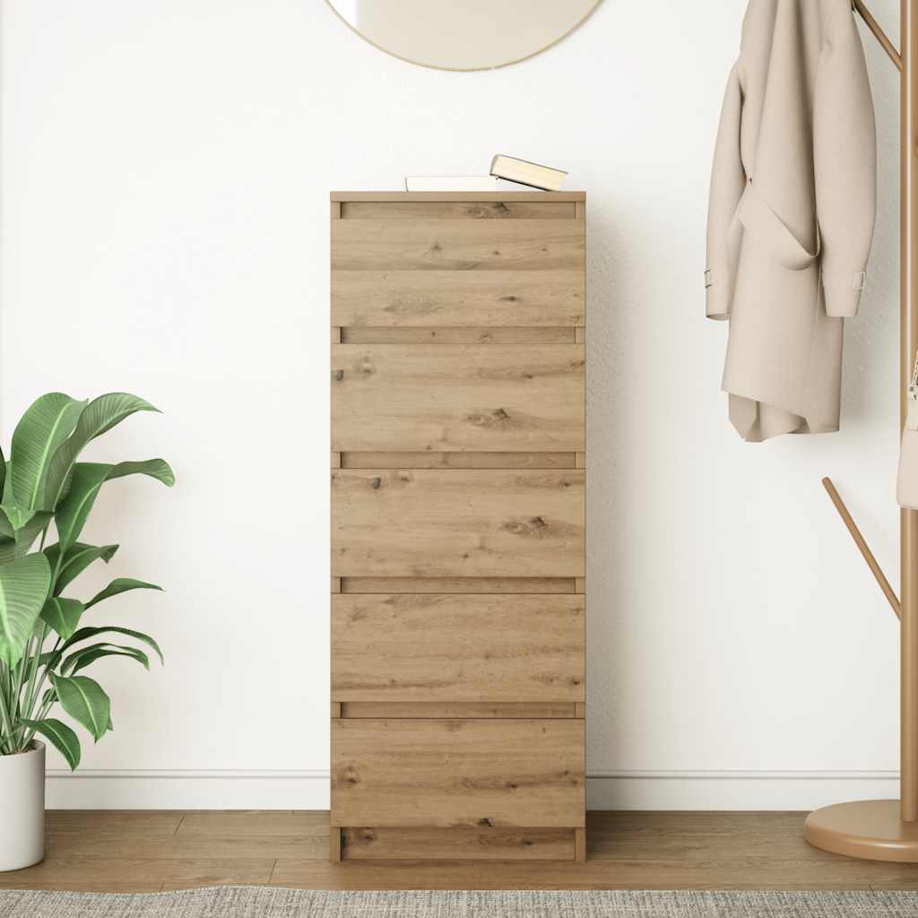 Sideboard mit Schubladen Artisan-Eiche 37,5x35x99 cm