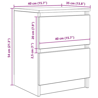 vidaXL TV-Schrank Schwarz 40x35x54 cm Holzwerkstoff