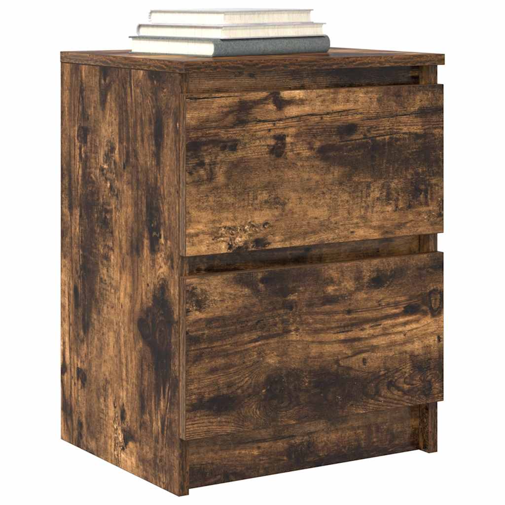 vidaXL Meuble TV chêne fumé 40x35x54 cm bois d'ingénierie