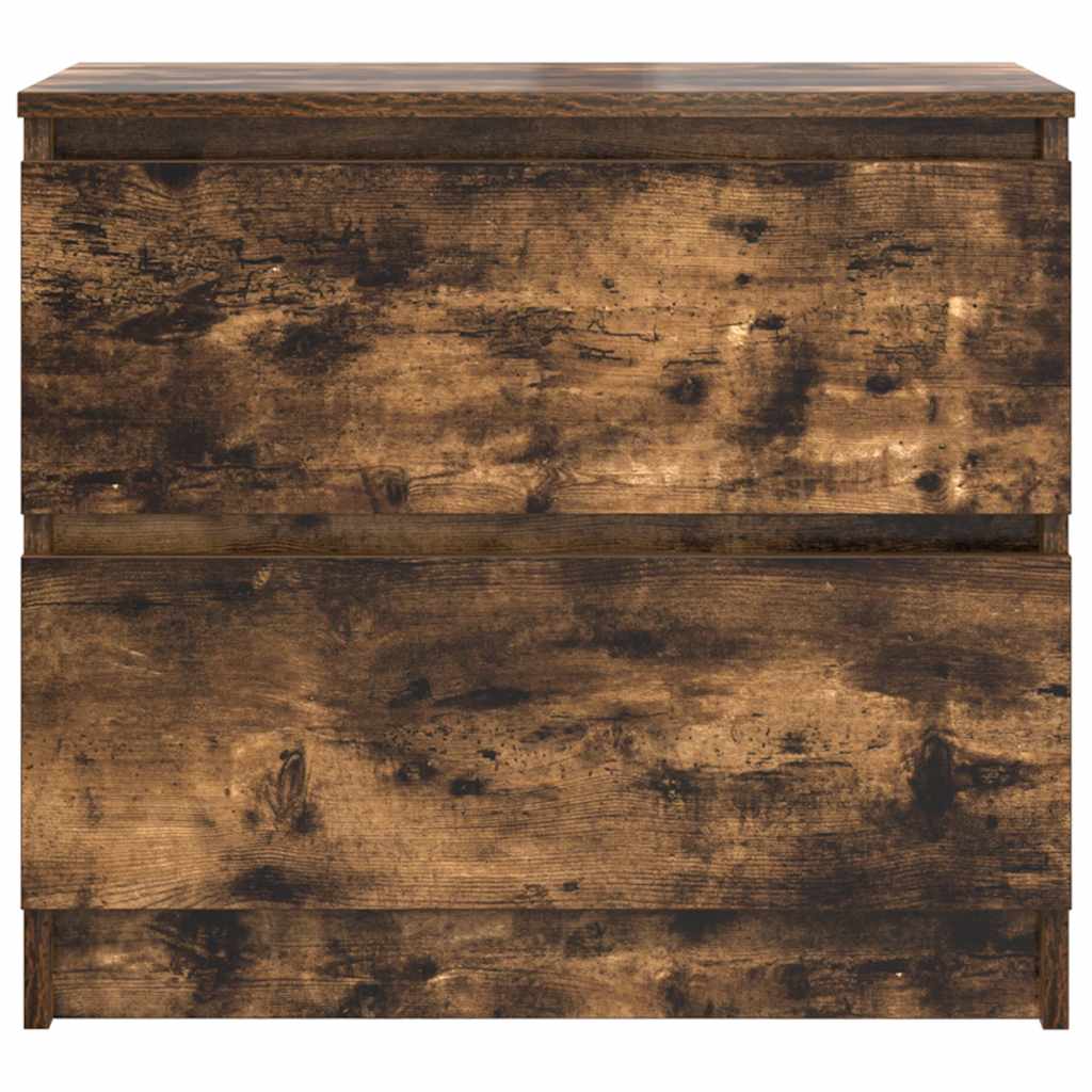 vidaXL Meuble TV chêne fumé 60x35x54 cm bois d'ingénierie