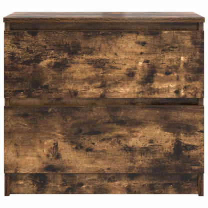 vidaXL Meuble TV chêne fumé 60x35x54 cm bois d'ingénierie