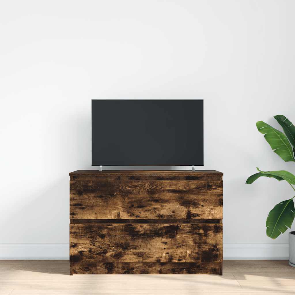 vidaXL TV-Schrank Räuchereiche 80x35x54 cm Holzwerkstoff