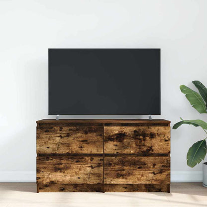 vidaXL TV-Schrank Räuchereiche 100x35x54 cm Holzwerkstoff