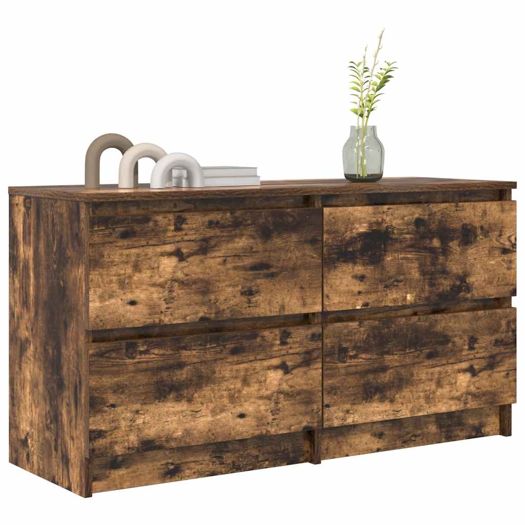 vidaXL TV-Schrank Räuchereiche 100x35x54 cm Holzwerkstoff