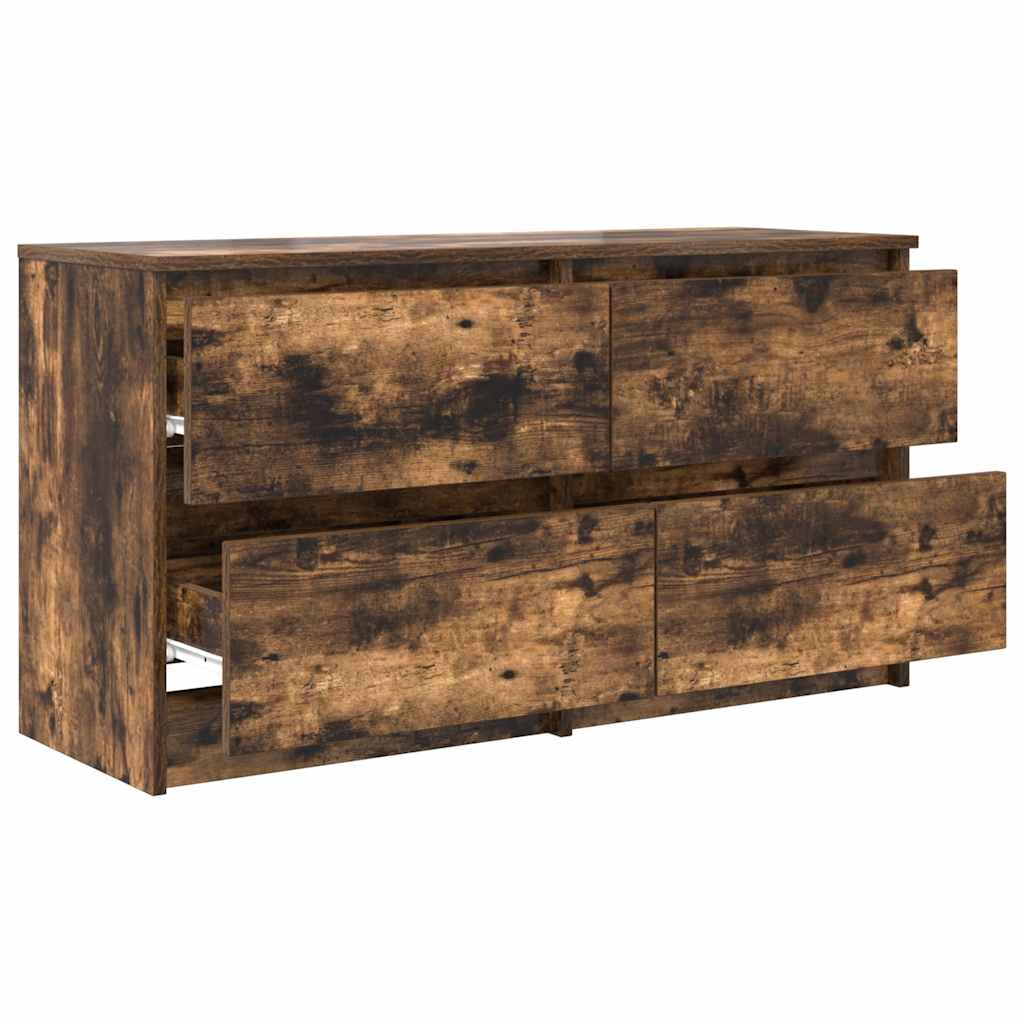 vidaXL TV-Schrank Räuchereiche 100x35x54 cm Holzwerkstoff