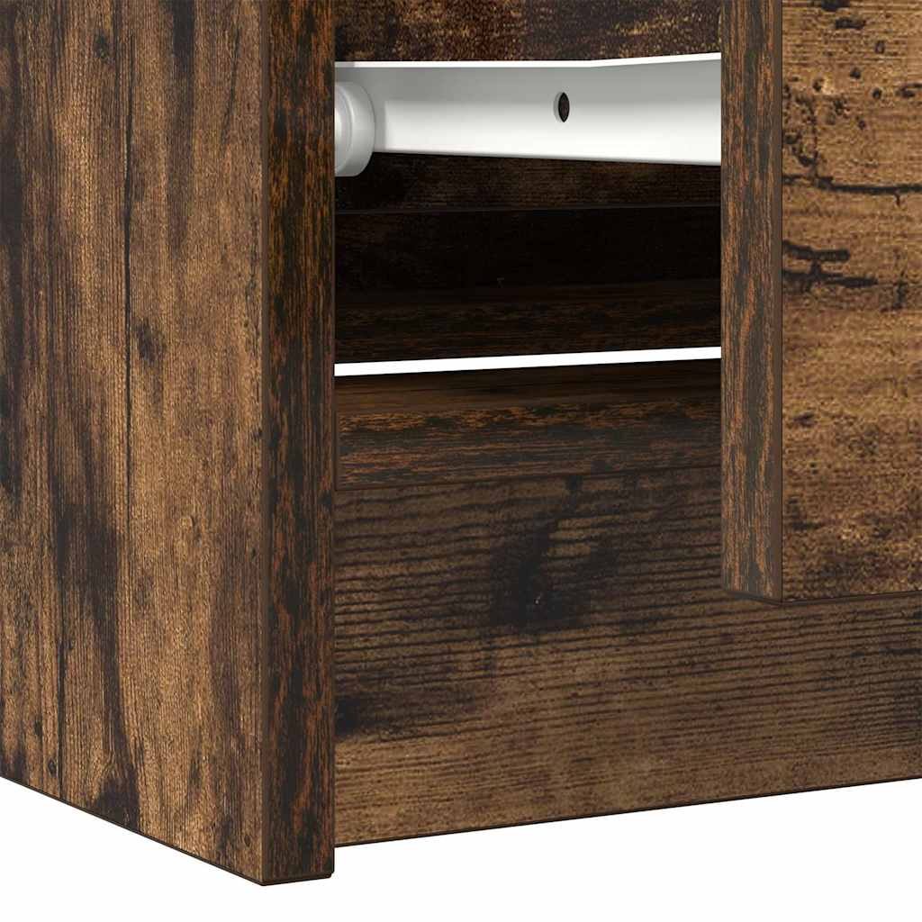 vidaXL TV-Schrank Räuchereiche 100x35x54 cm Holzwerkstoff