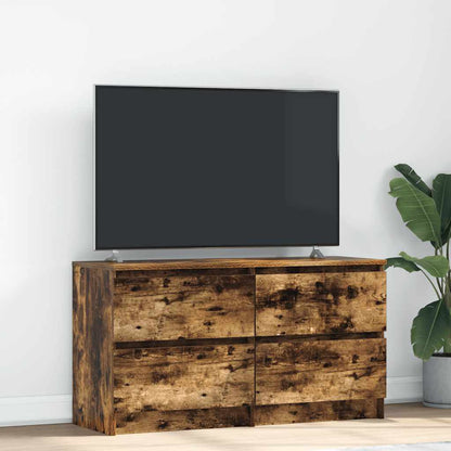 vidaXL TV-Schrank Räuchereiche 100x35x54 cm Holzwerkstoff