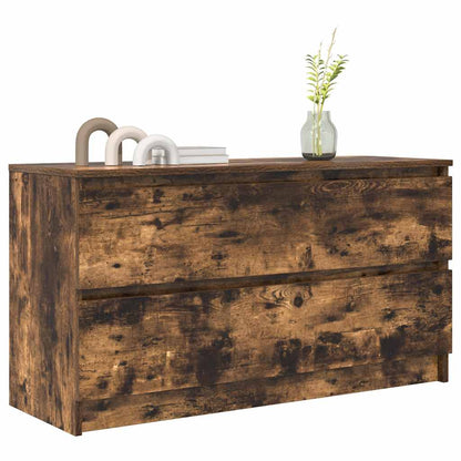 vidaXL TV-Schrank Räuchereiche 100x35x54 cm Holzwerkstoff