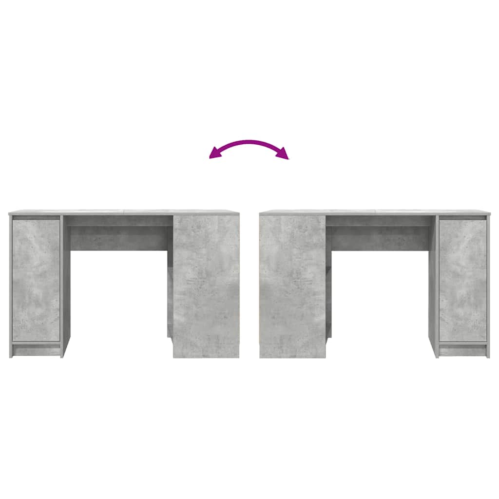 vidaXL Schreibtisch Betongrau 120x42x76 cm Holzwerkstoff