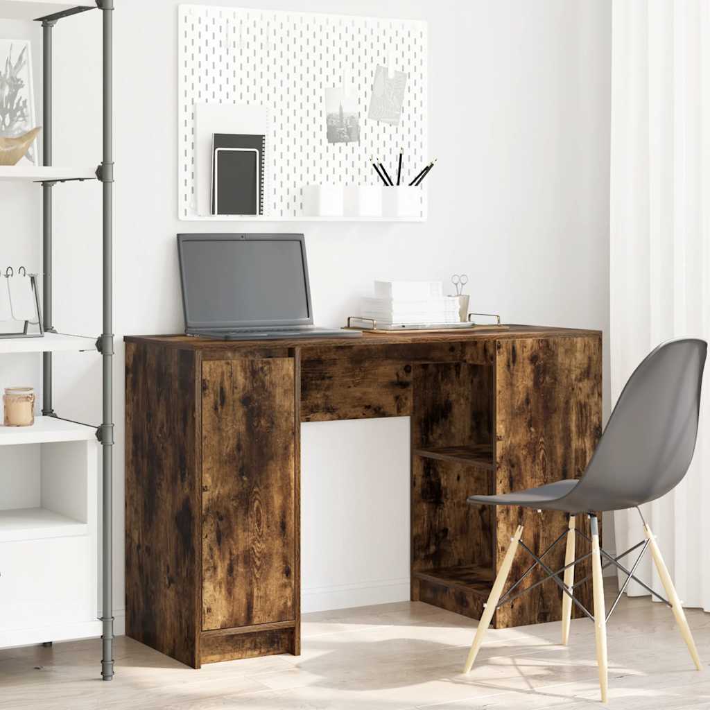 vidaXL Schreibtisch Räuchereiche 120x42x76 cm Holzwerkstoff