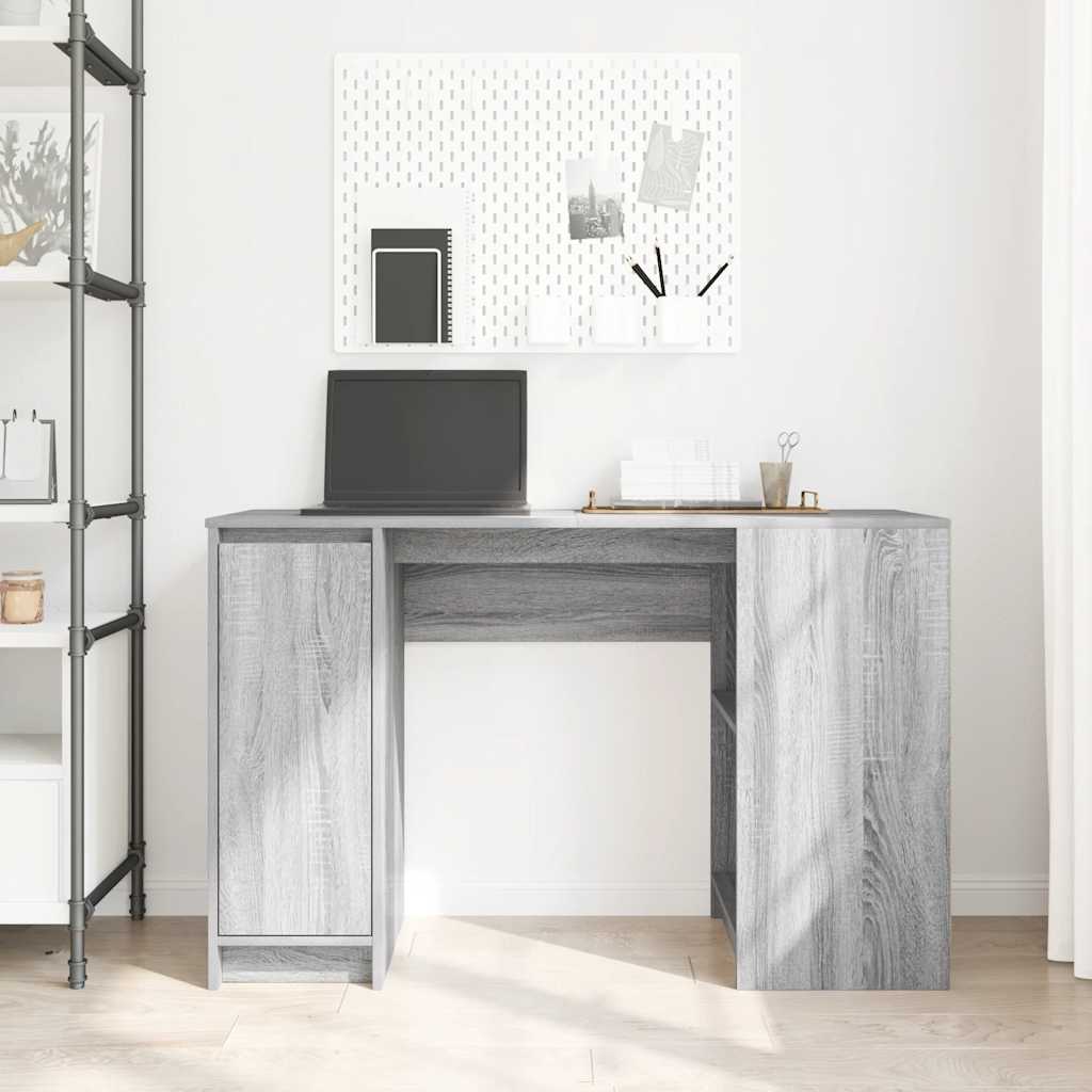 vidaXL Schreibtisch Grau Sonoma 120x42x76 cm Holzwerkstoff