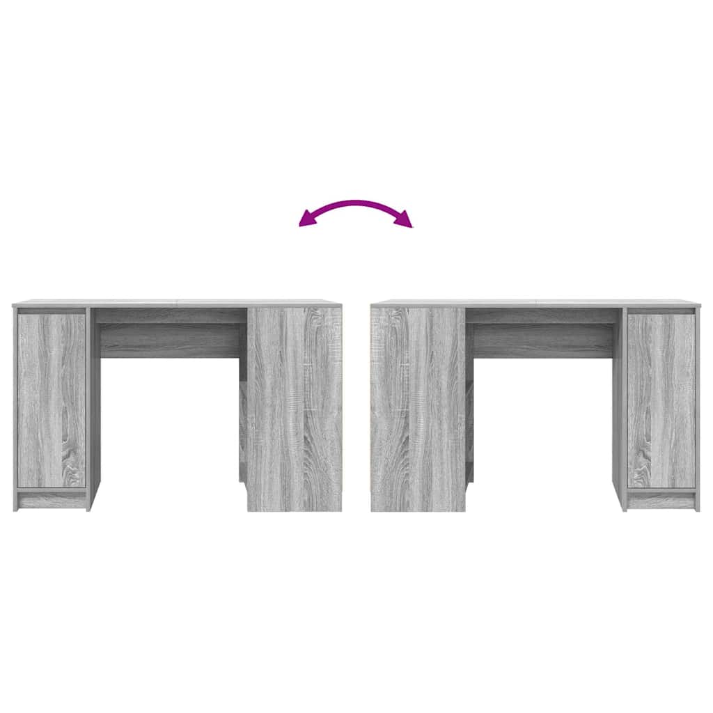vidaXL Schreibtisch Grau Sonoma 120x42x76 cm Holzwerkstoff